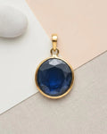 Natural Blue Sapphire Pendant 10K 14K Solid Gold September Birthstone Gift